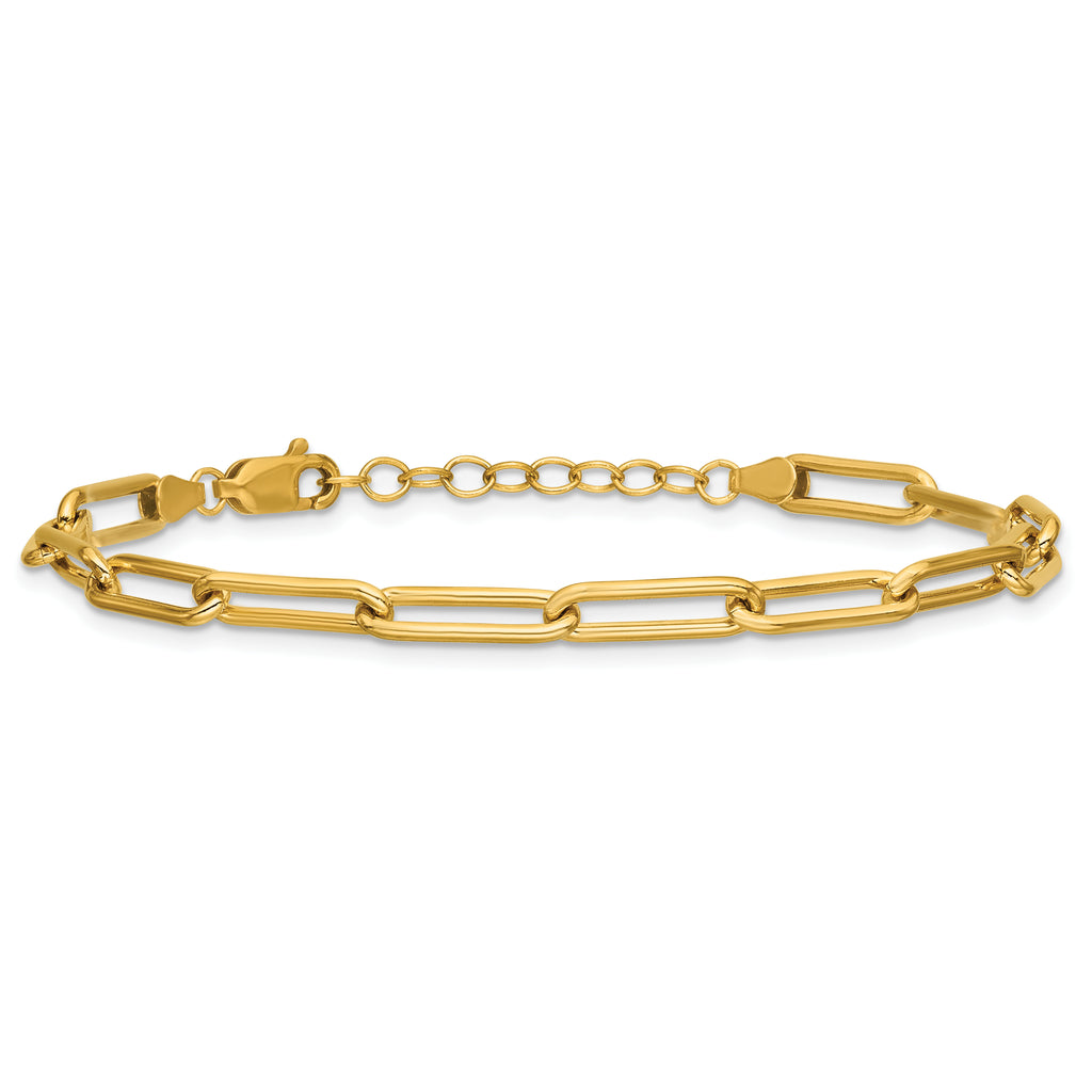 1/20 14K Gold Filled 4.10mm Paperclip Link with ext. Bracelet