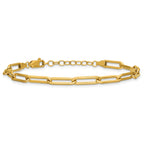 1/20 14K Gold Filled 4.10mm Paperclip Link with ext. Bracelet