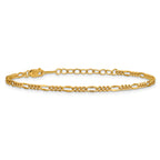 1/20 14K Gold Filled 2.20mm Figaro with ext. Bracelet