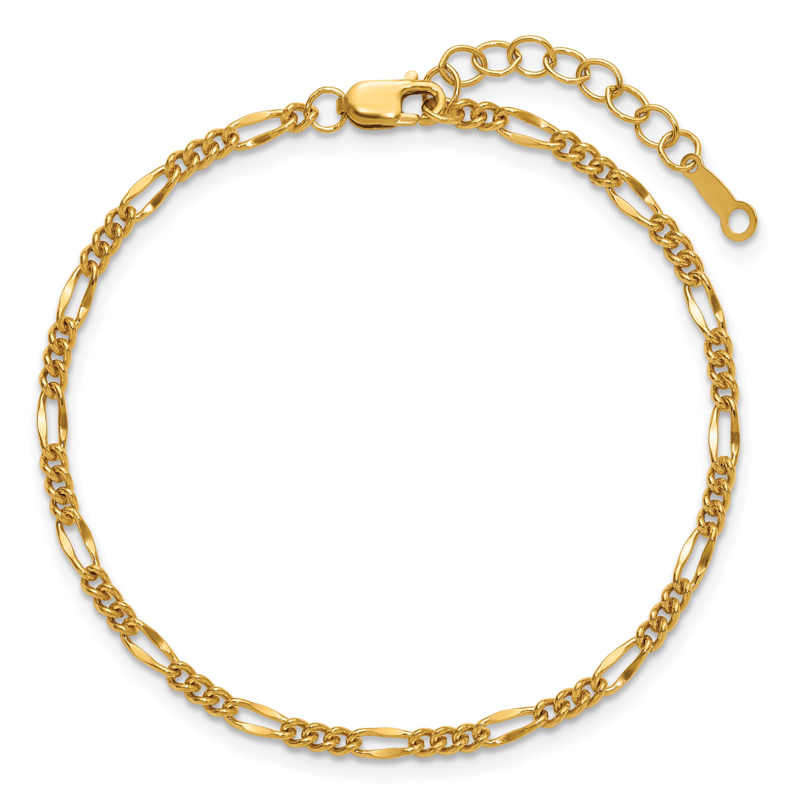 1/20 14K Gold Filled 2.20mm Figaro with ext. Bracelet
