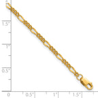 1/20 14K Gold Filled 2.20mm Figaro with ext. Bracelet