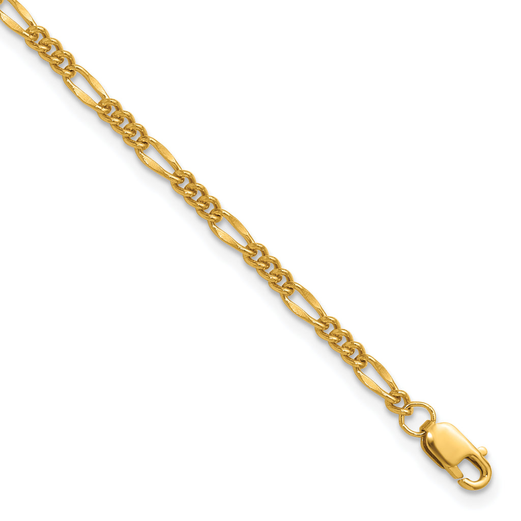 1/20 14K Gold Filled 2.20mm Figaro with ext. Bracelet