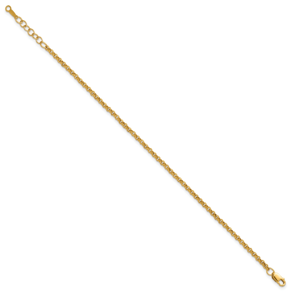 1/20 14K Gold Filled 2.50mm Rolo with ext. Bracelet