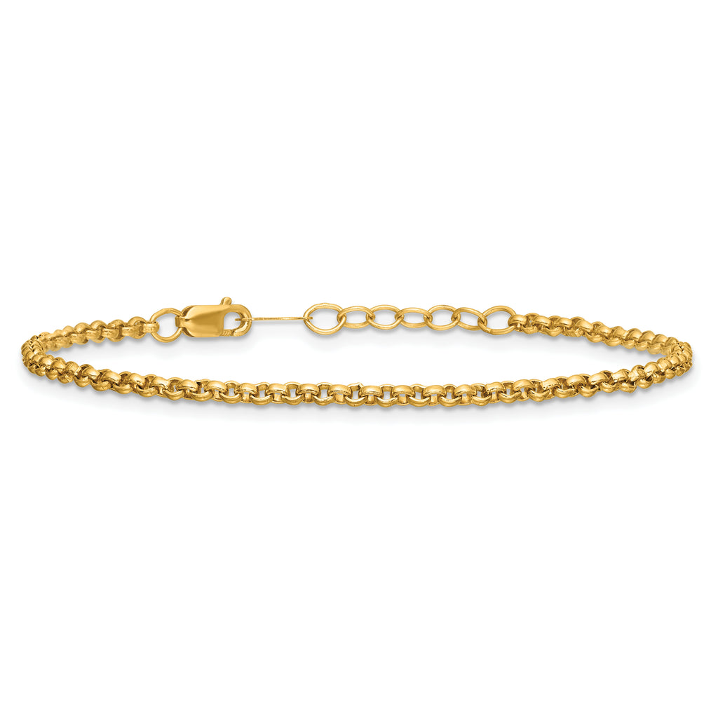1/20 14K Gold Filled 2.50mm Rolo with ext. Bracelet