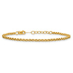 1/20 14K Gold Filled 2.50mm Rolo with ext. Bracelet