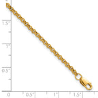 1/20 14K Gold Filled 2.50mm Rolo with ext. Bracelet