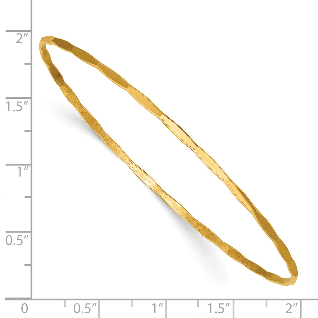 1/20 14K Gold Filled Hammered 1.70mm Wire Stacking Bangle