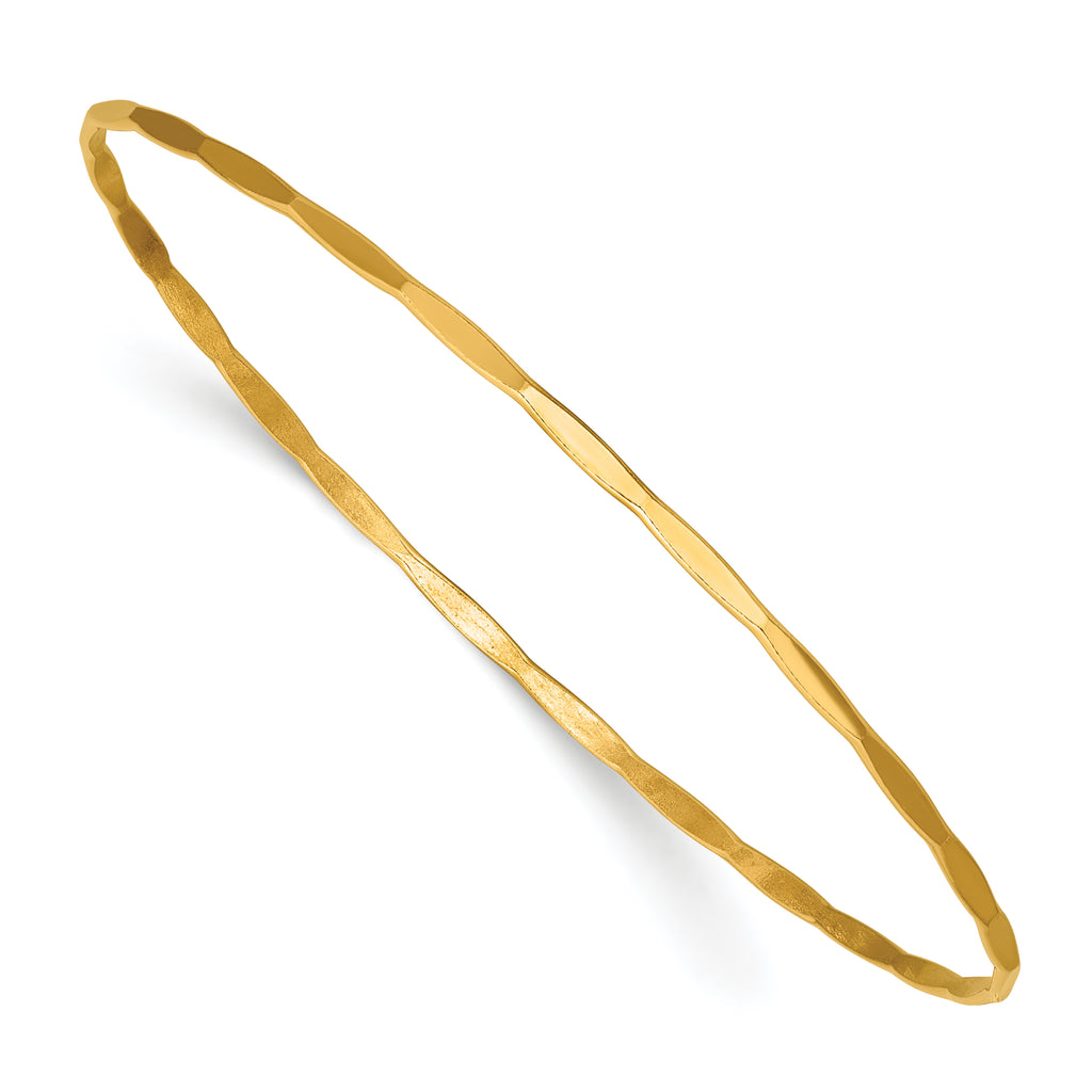 1/20 14K Gold Filled Hammered 1.70mm Wire Stacking Bangle