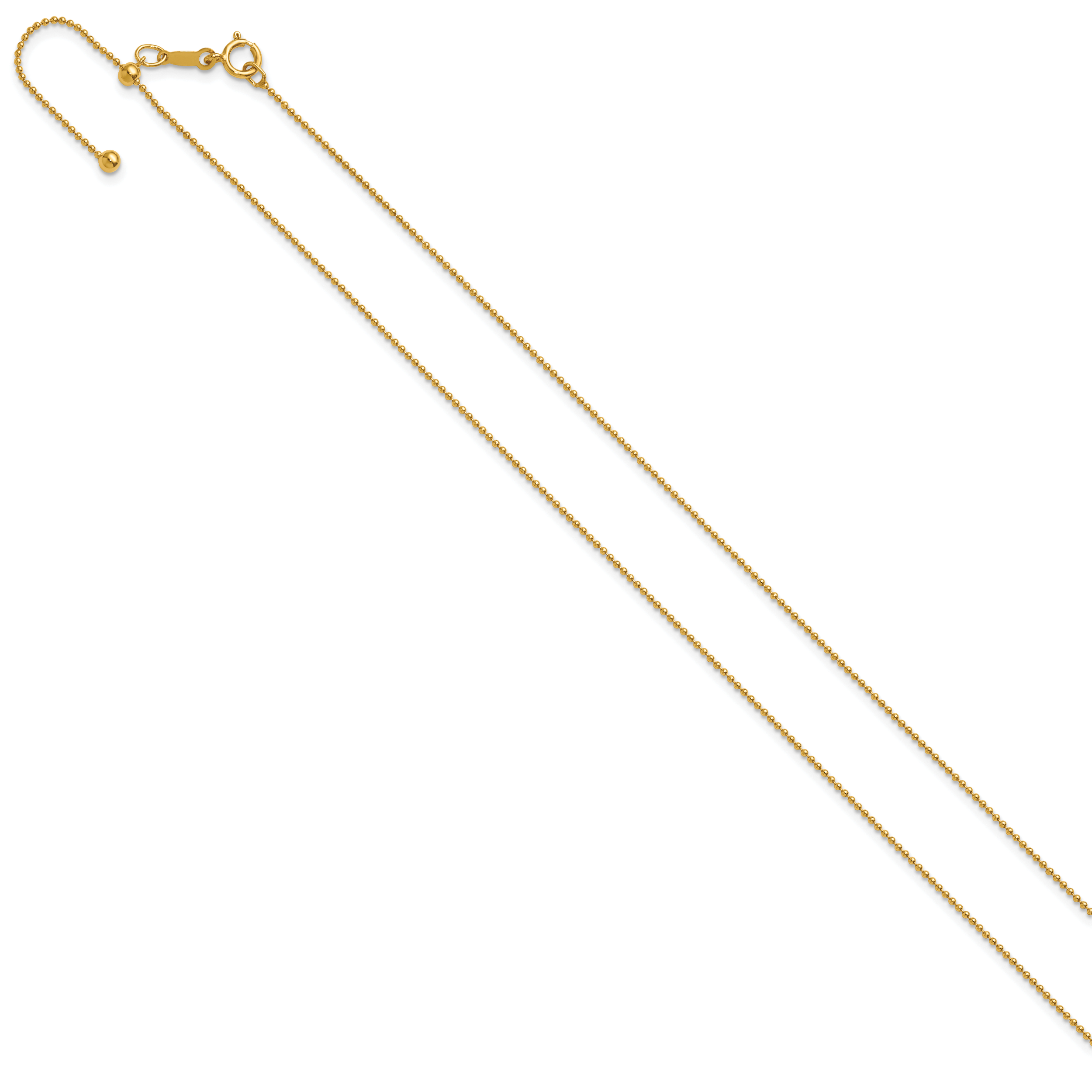 1/20 14K Gold Filled 1.0mm Adjustable Beaded Chain