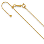 1/20 14K Gold Filled 1.0mm Adjustable Beaded Chain