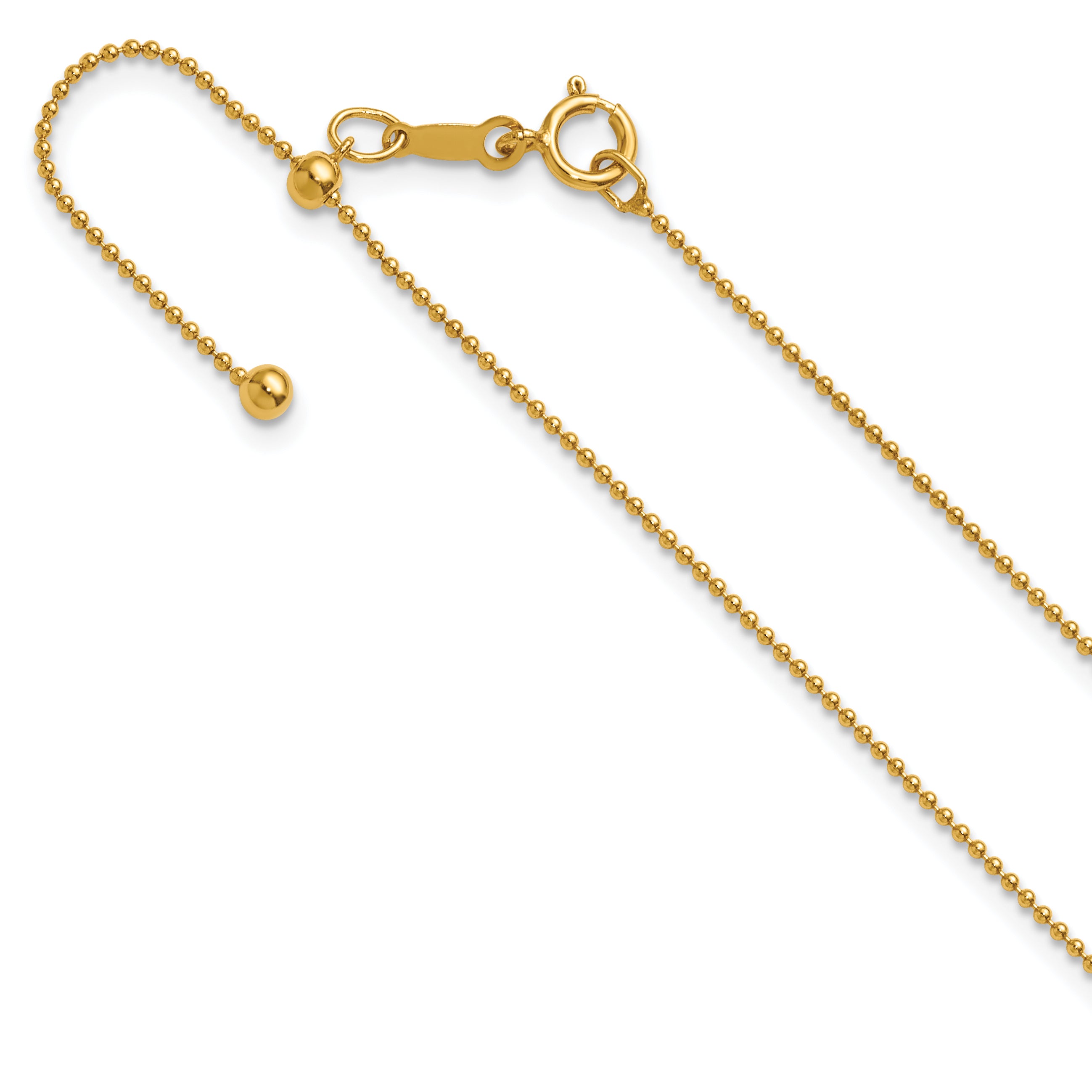 1/20 14K Gold Filled 1.0mm Adjustable Beaded Chain