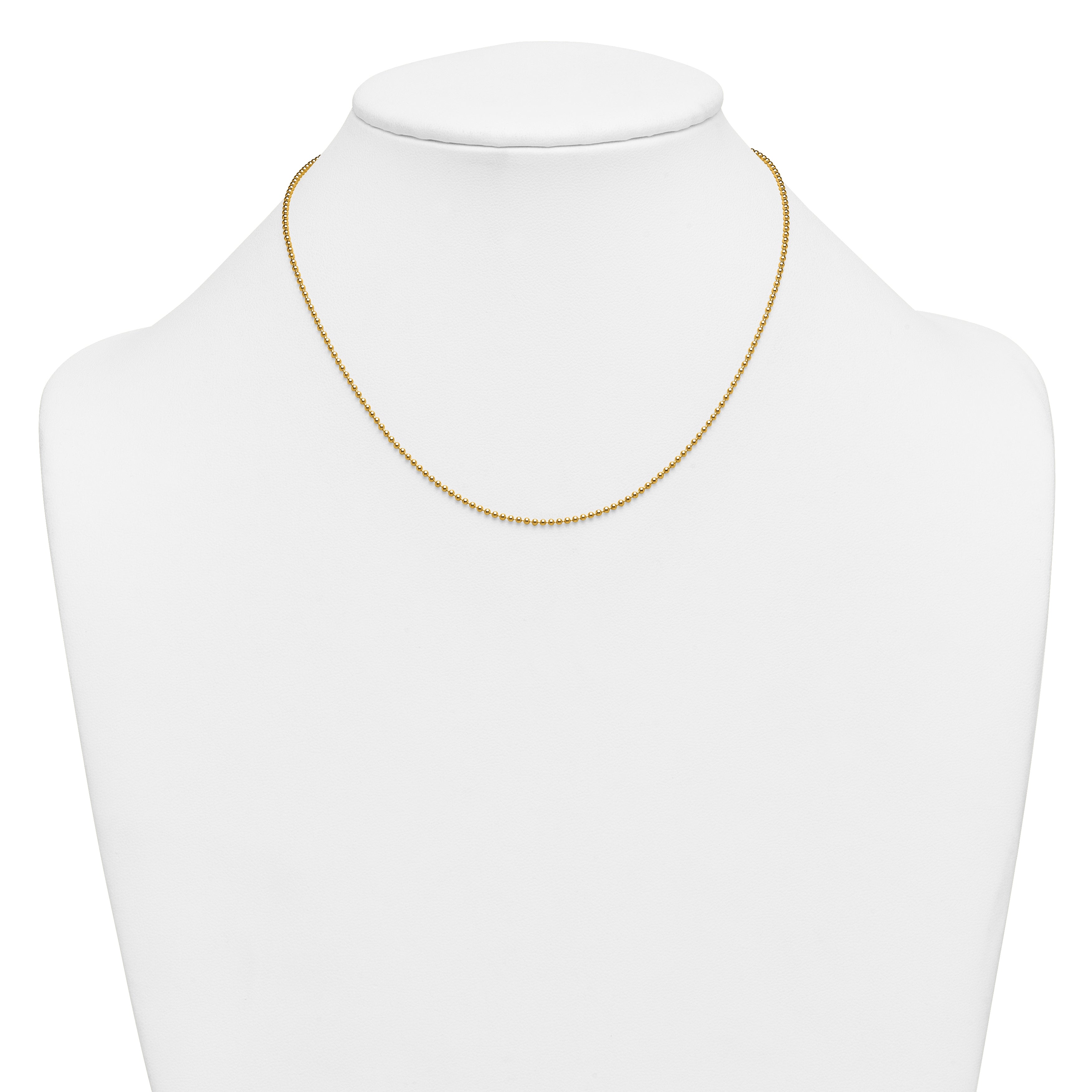 14K Gold Filled 1.5mm Ball Chain Necklace with Lobster Clasp - view 3