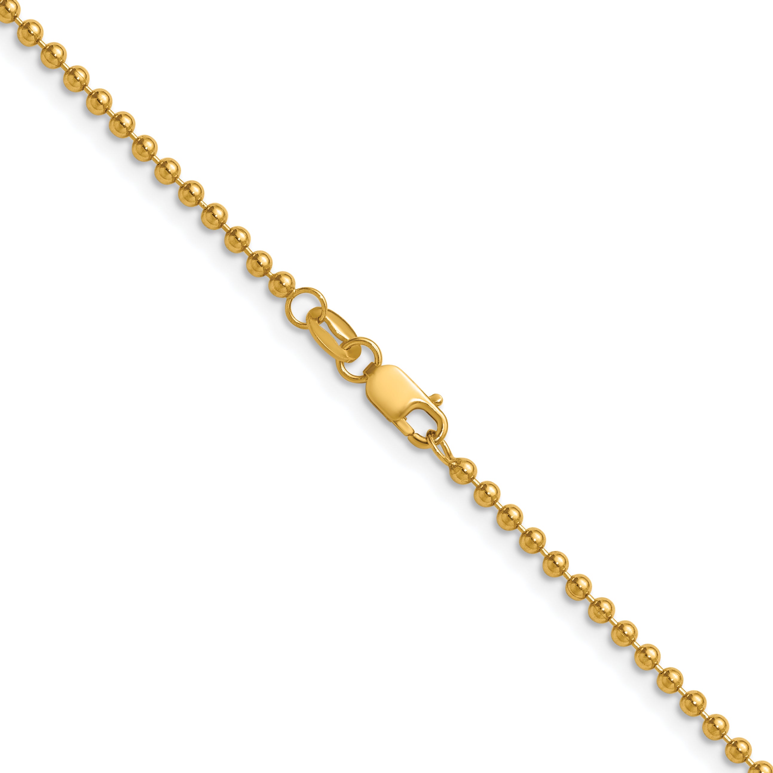 14K Gold Filled 2mm Ball Chain Necklace with Lobster Clasp Secondary image