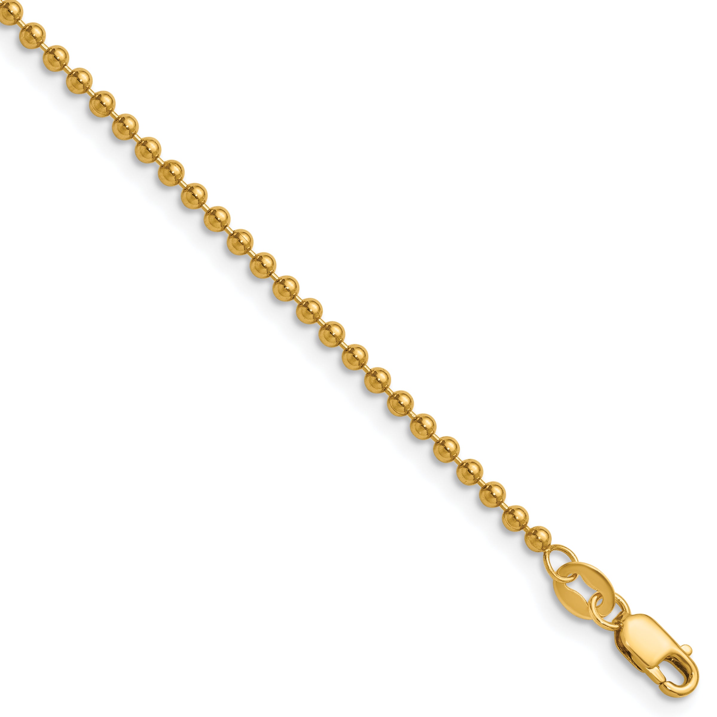 14K Gold Filled 2mm Ball Chain Necklace with Lobster Clasp by Sophia Jewelers