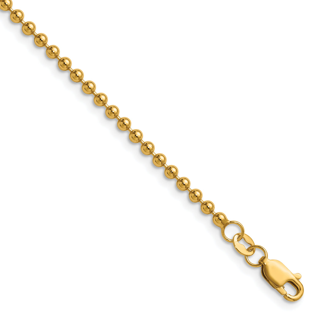 14K Gold Filled 2.5mm Ball Chain Necklace with Lobster Clasp by Sophia Jewelers