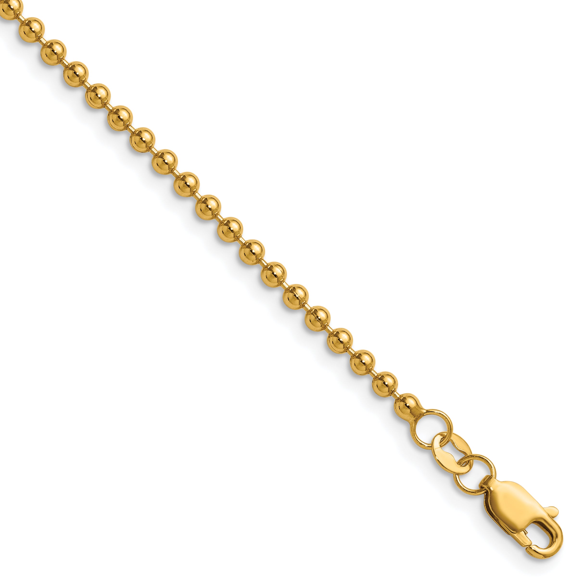 14K Gold Filled 2.5mm Ball Chain Necklace with Lobster Clasp by Sophia Jewelers