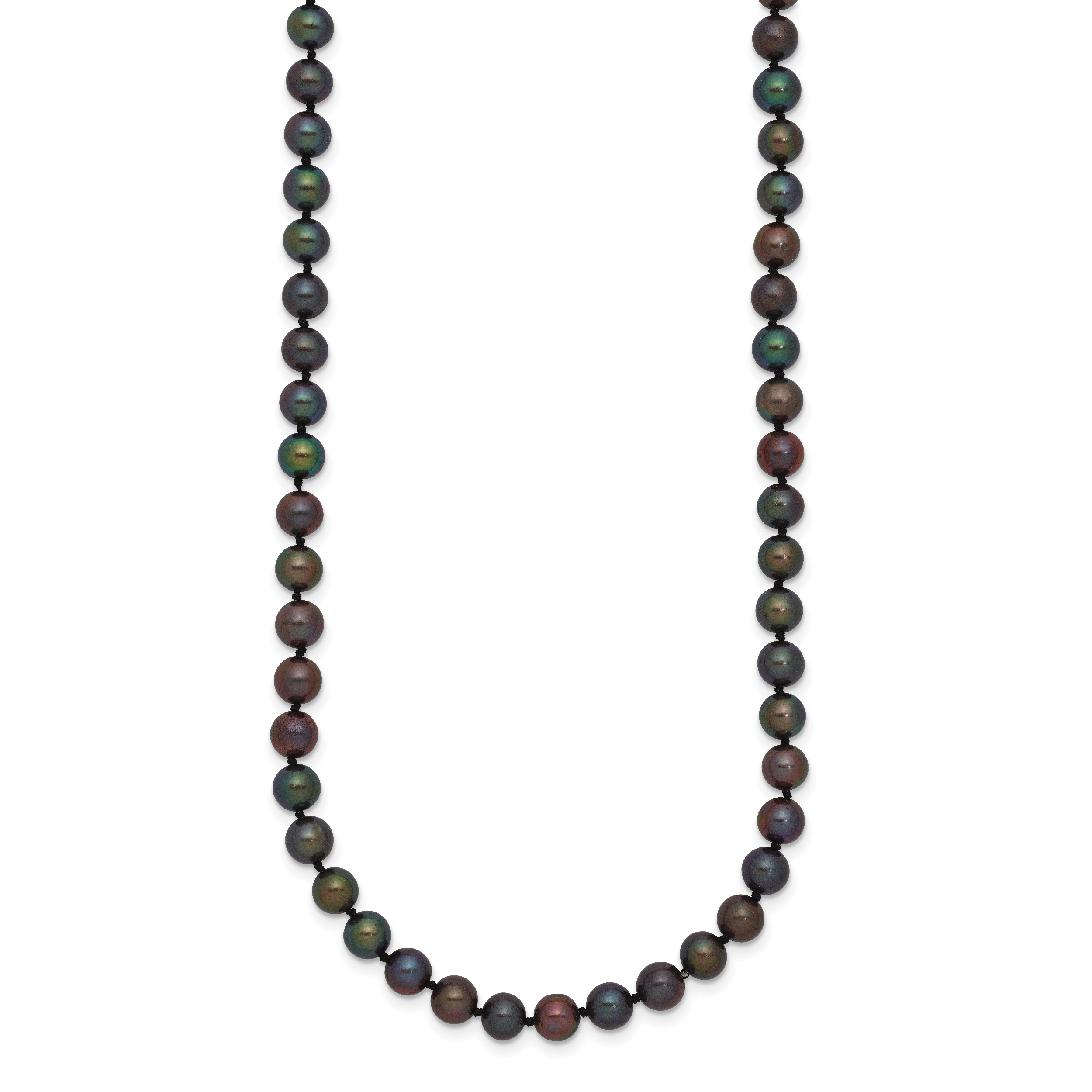 1/20 14K Gold Filled 5-6mm Black Near Round FWC Pearl Necklace