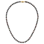 1/20 14K Gold Filled 5-6mm Black Near Round FWC Pearl Necklace