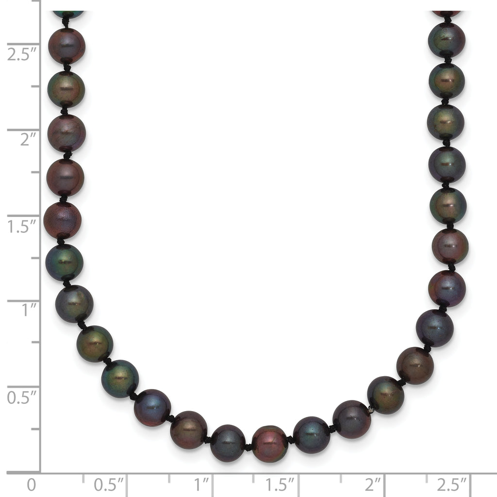 1/20 14K Gold Filled 5-6mm Black Near Round FWC Pearl Necklace
