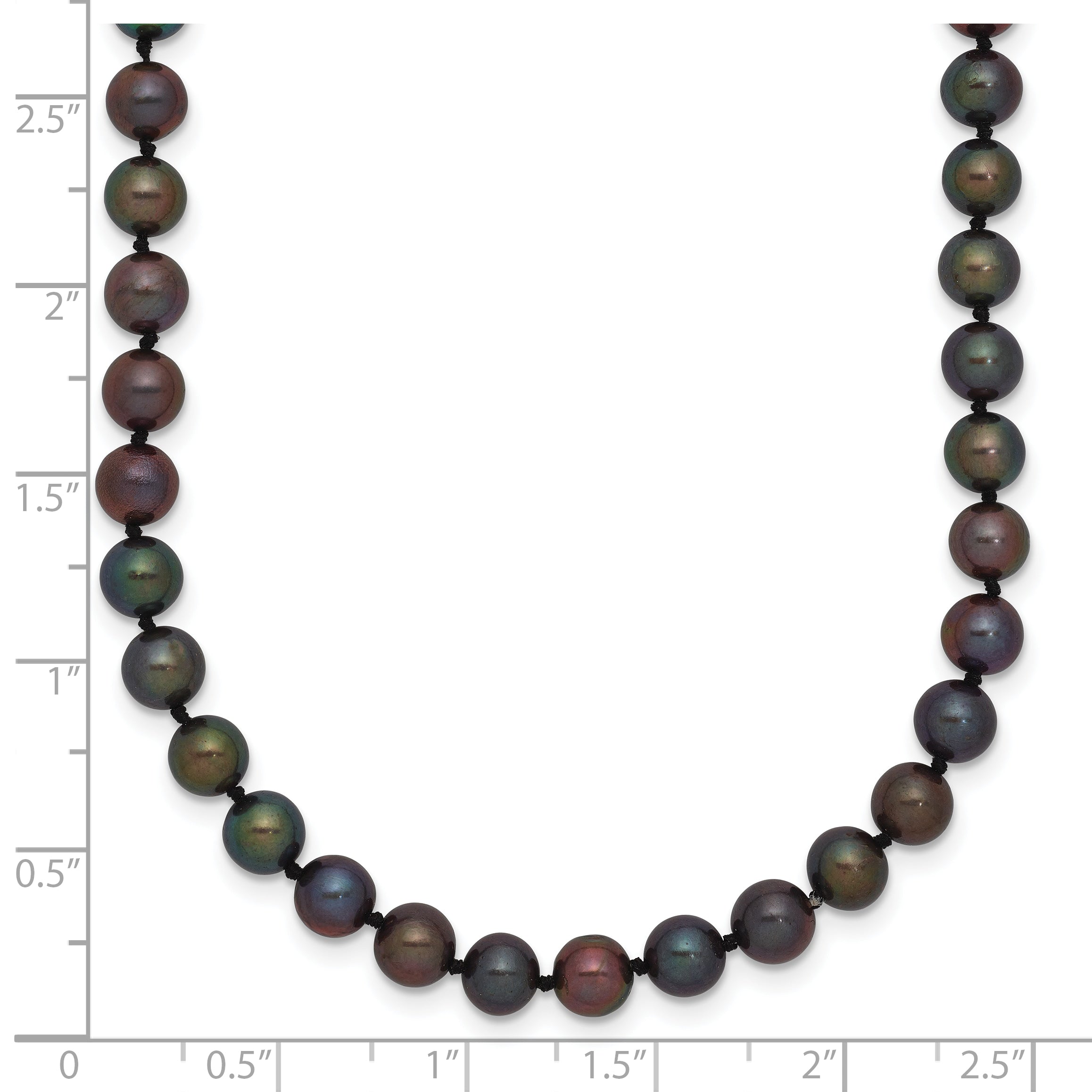 1/20 14K Gold Filled 5-6mm Black Near Round FWC Pearl Necklace