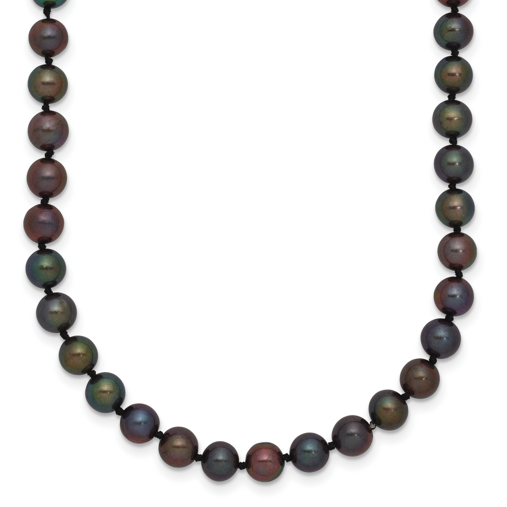1/20 14K Gold Filled 5-6mm Black Near Round FWC Pearl Necklace