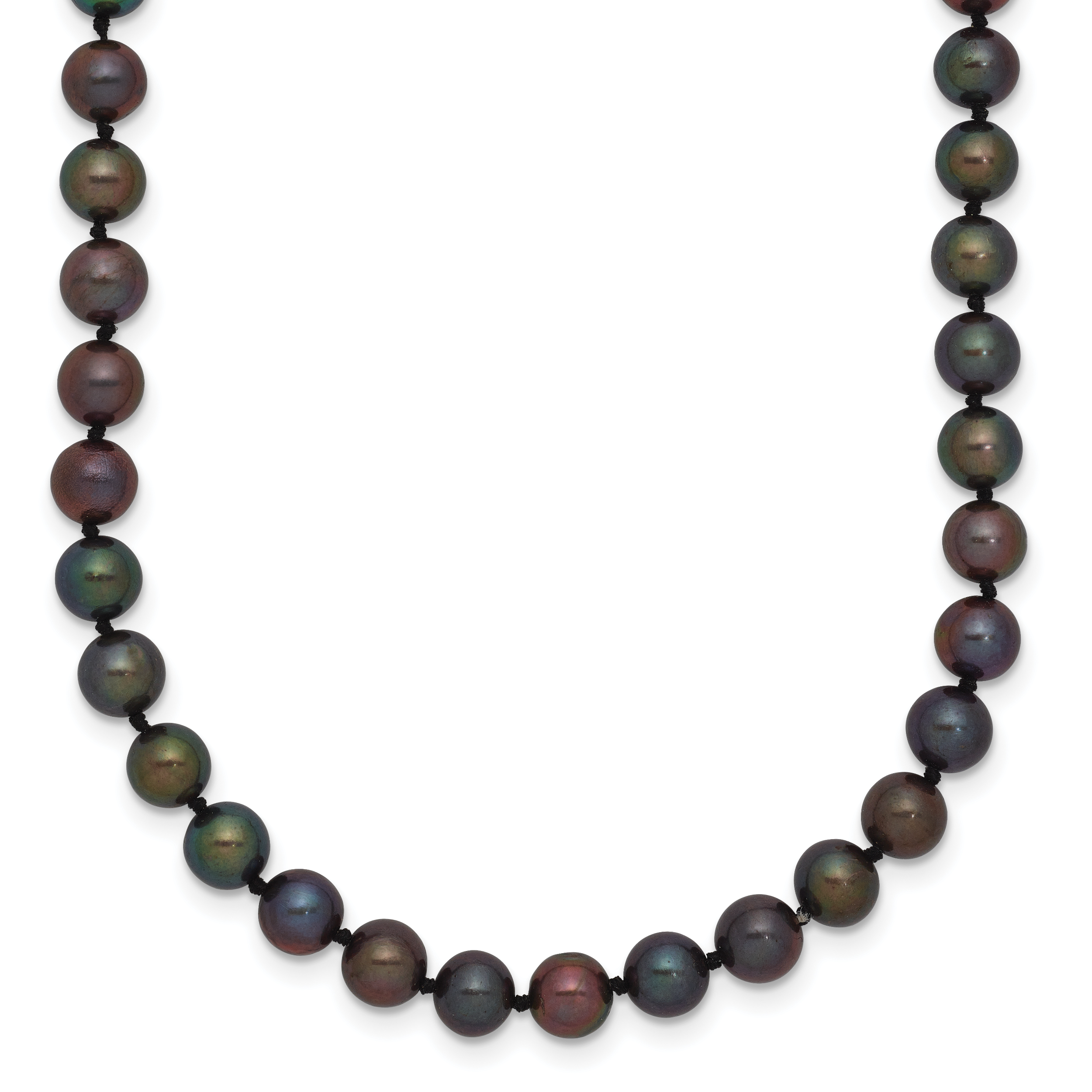 1/20 14K Gold Filled 5-6mm Black Near Round FWC Pearl Necklace