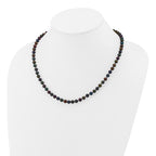 14K Gold-Filled Black Freshwater Cultured Pearl Necklace 5-6mm