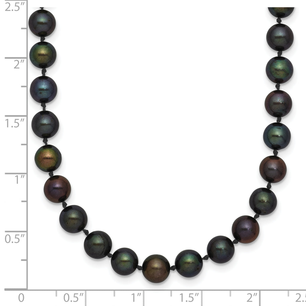 14K Gold-Filled Black Freshwater Cultured Pearl Necklace 5-6mm