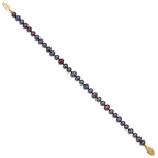1/20 14K Gold Filled 5-6mm Black Near Round FWC Pearl Necklace