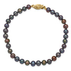 1/20 14K Gold Filled 5-6mm Black Near Round FWC Pearl Necklace