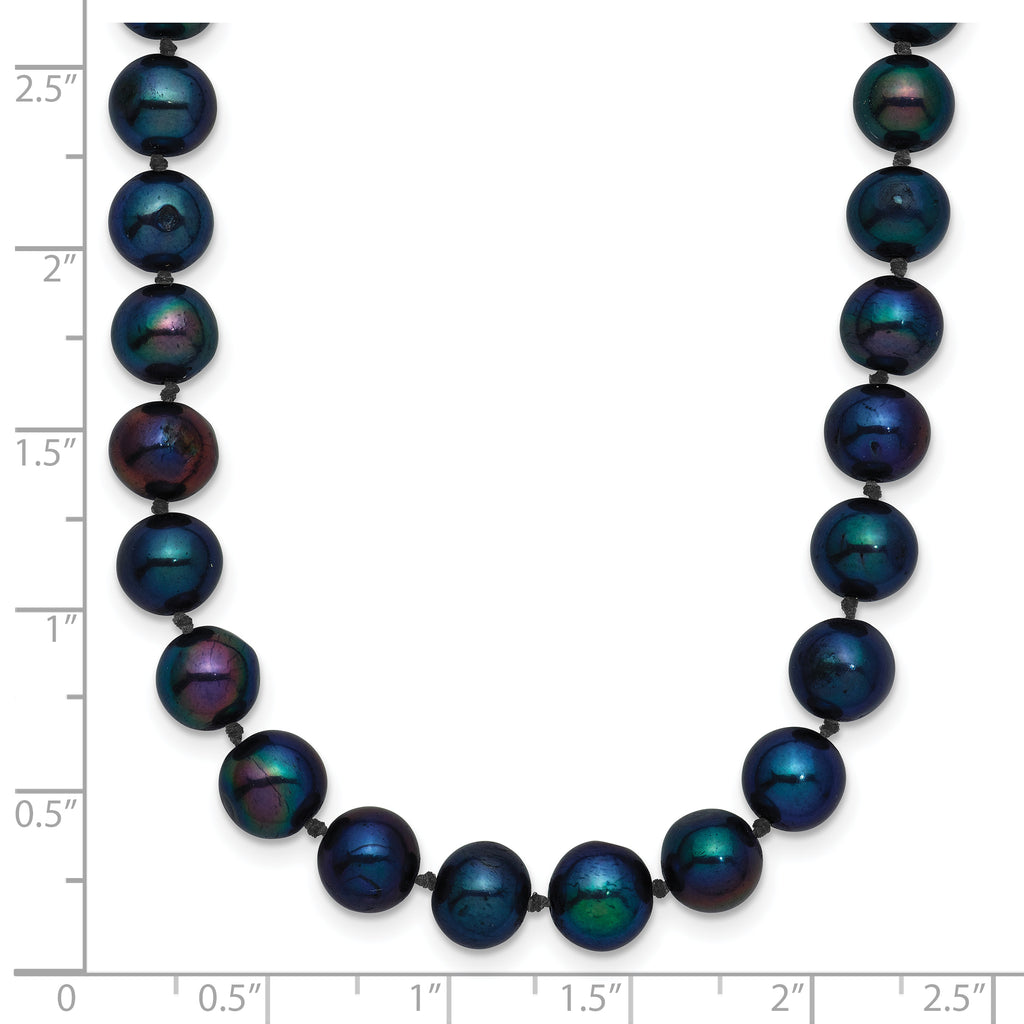 14K Gold-Filled Black Freshwater Cultured Pearl Necklace 6-7mm