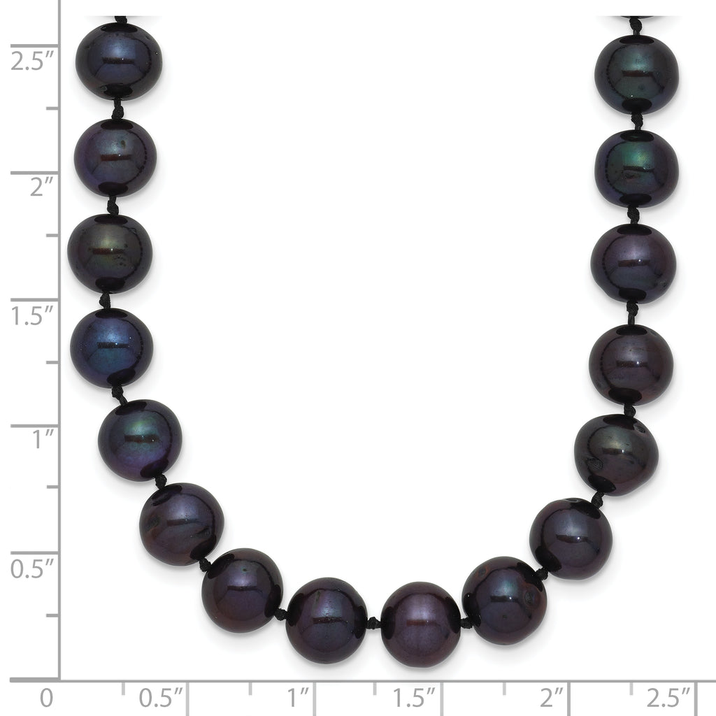 14K Gold Filled 7-8mm Black Cultured Freshwater Pearl Necklace - view 5