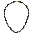 14K Gold Filled 8-9mm Black Cultured Freshwater Pearl Necklace - view 4