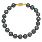 14K Gold Filled 8-9mm Black Cultured Freshwater Pearl Bracelet - view 3