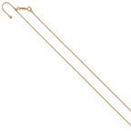 14K Gold Filled Adjustable Box Chain Necklace in 0.8mm Width - view 2