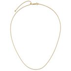 14K Gold Filled Adjustable Box Chain Necklace in 0.8mm Width - view 4