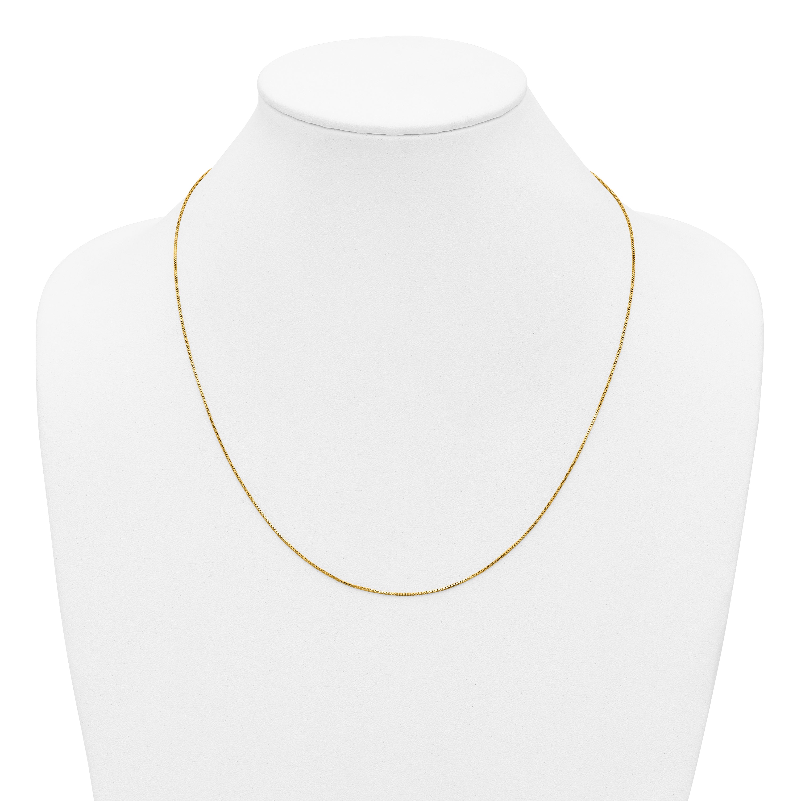 14K Gold Filled Adjustable Box Chain Necklace in 0.8mm Width - view 5