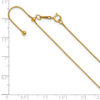 14K Gold Filled Adjustable Box Chain Necklace in 0.8mm Width - view 6