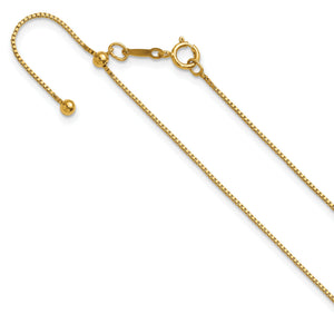 Box Chain in 14/20 Yellow Gold Filled, 0.8mm, 22" - Sophia Jewelers