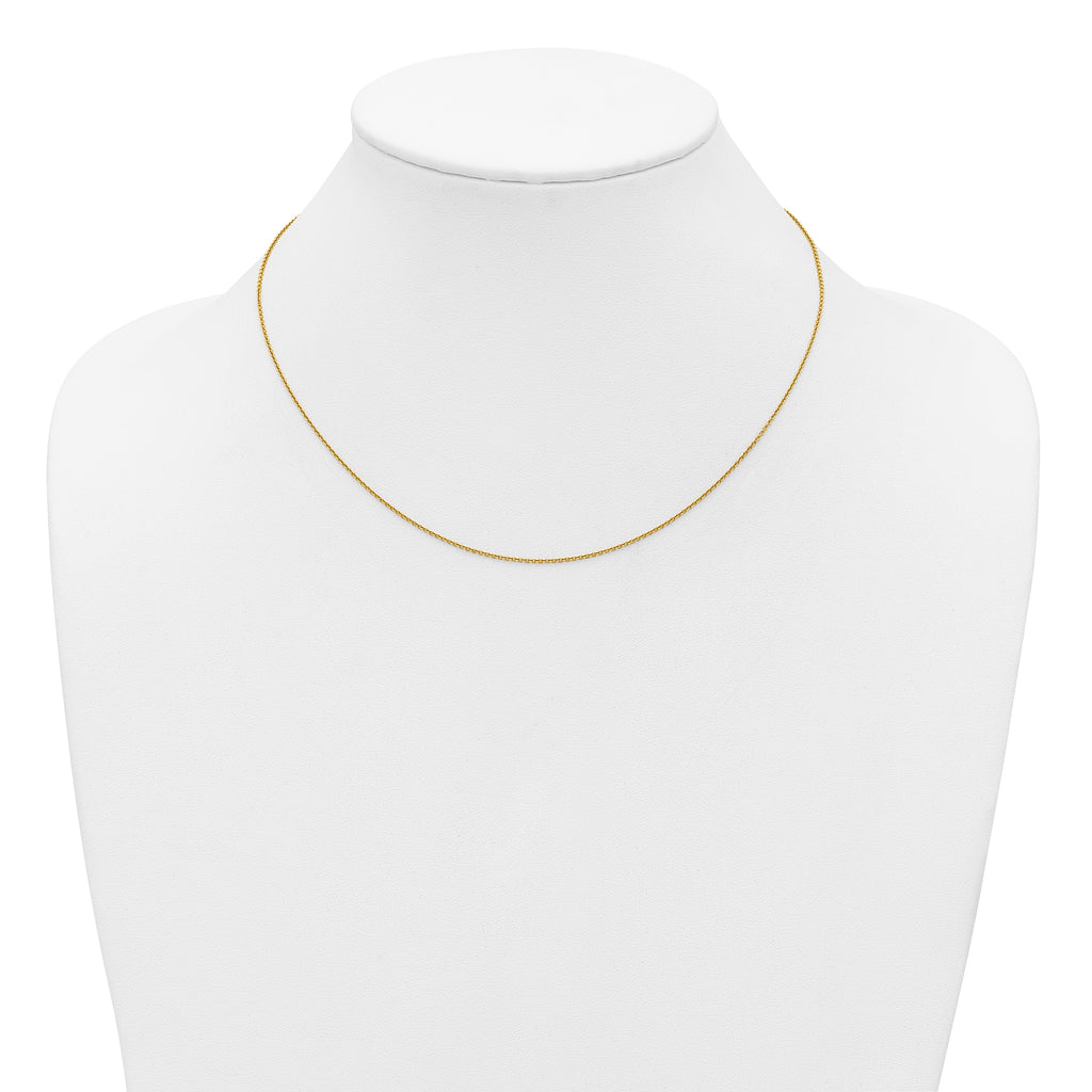 14K Gold Filled Adjustable Cable Chain Necklace in 1.2mm Width - view 3