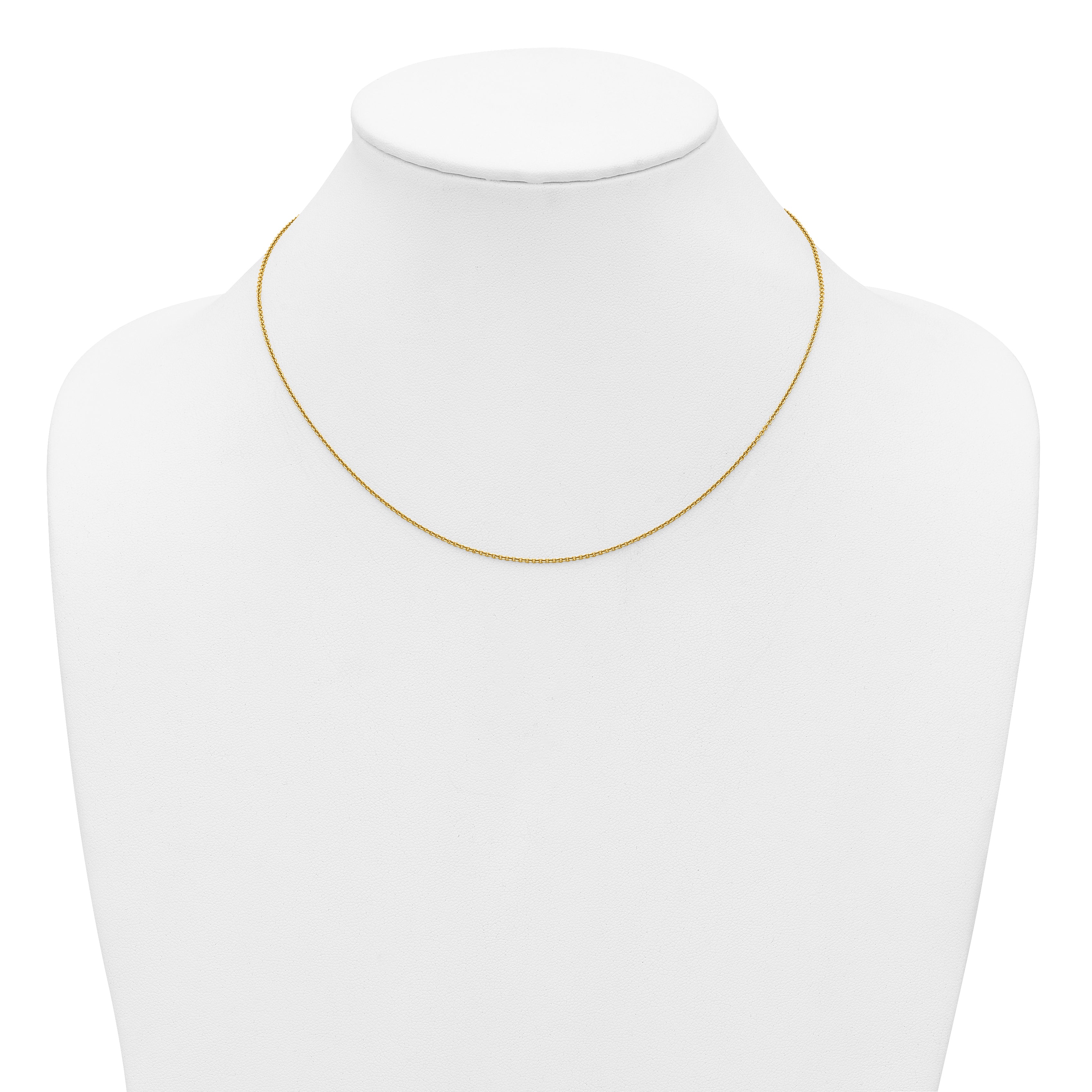 14K Gold Filled Adjustable Cable Chain Necklace in 1.2mm Width - view 3