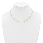 14K Gold Filled Adjustable Cable Chain Necklace in 1.2mm Width - view 3
