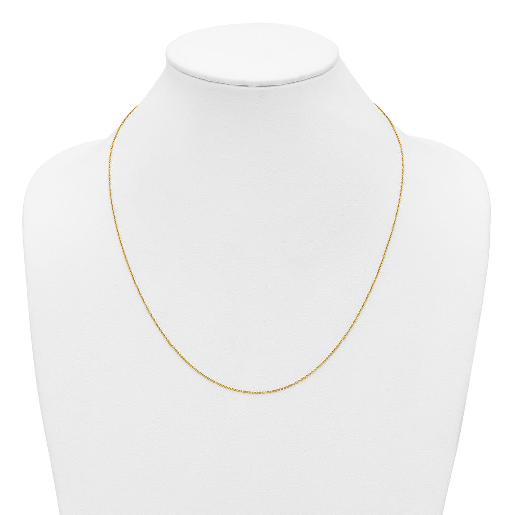 14K Gold Filled Adjustable Cable Chain Necklace in 1.2mm Width - view 5