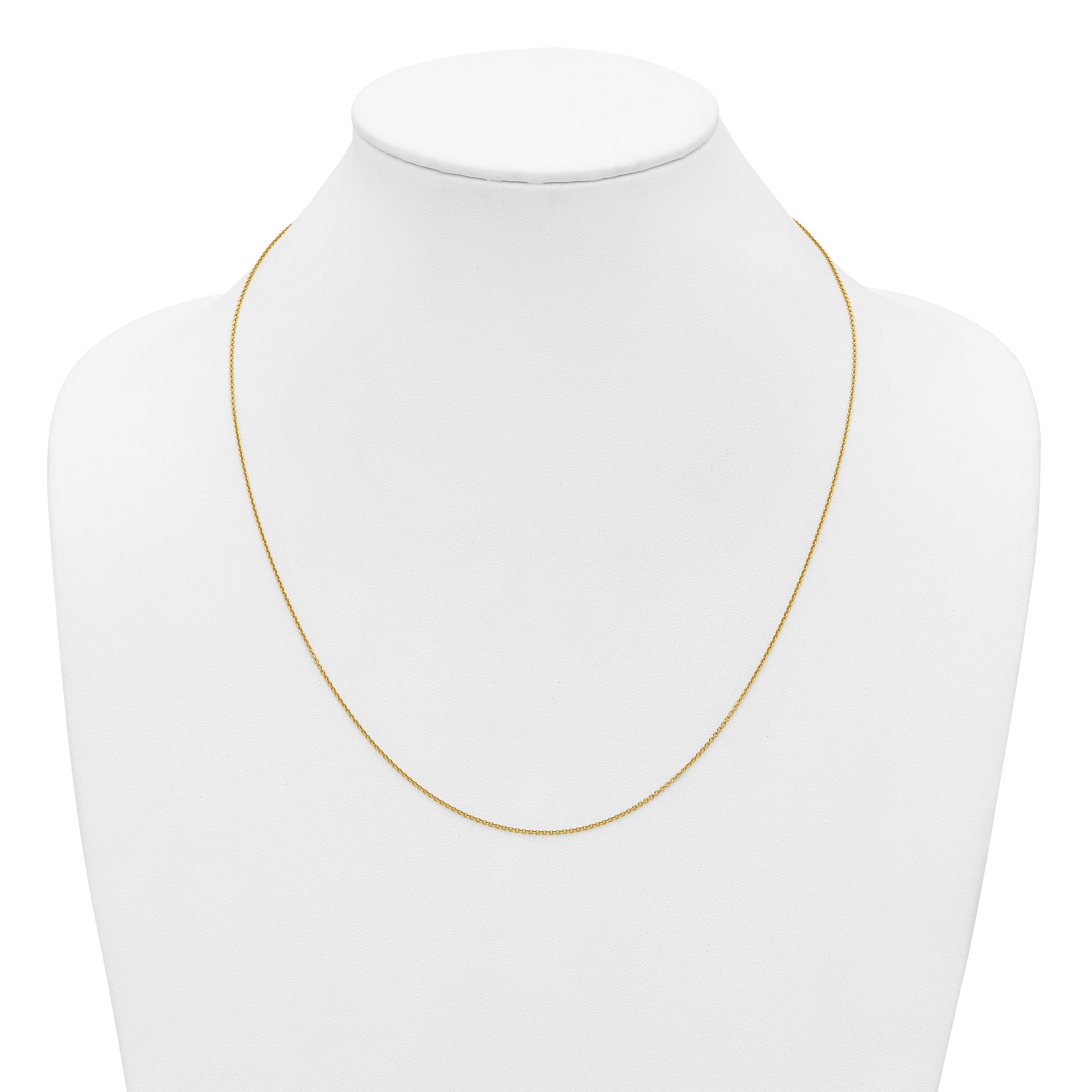 14K Gold Filled Adjustable Cable Chain Necklace in 1.2mm Width - view 5