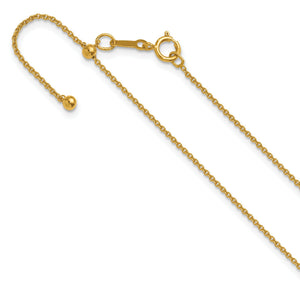 Cable Chain in 14/20 Yellow Gold Filled, 1.2mm, 22" - Sophia Jewelers