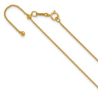 14K Gold Filled Adjustable Cable Chain Necklace in 1.2mm Width by Sophia Jewelers