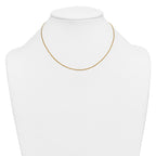 14K Gold Filled Polished Curb Chain Necklace in 1.25mm Width - view 3