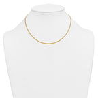 14K Gold Filled Polished Curb Chain Necklace in 1.5mm Width - view 3