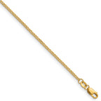 14K Gold Filled Polished Curb Chain Necklace in 1.5mm Width by Sophia Jewelers