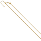 14K Gold Filled Adjustable Cable Chain Necklace in 1.7mm Width - view 2
